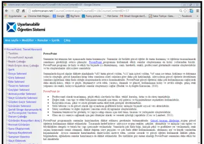 Figure 3. Non-Adaptive WBL Environment Screen Application, and the Collection and Analysis of the Data