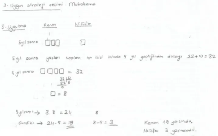 Şekil 4. ÖA96’nın çözümü