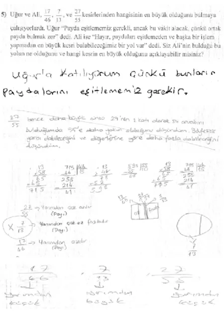 Şekil 1. Çalışmada kullanılan kodlama ile ilgili örnekler 3. Bulgular ve Yorumlar 