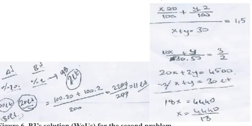 Figure 6. P3’s solution (WoUs) for the second problem