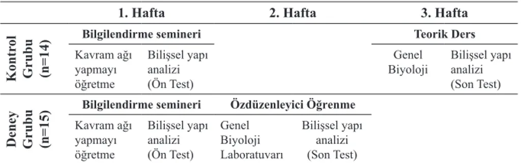 Tablo 1. Araştırma Süreci