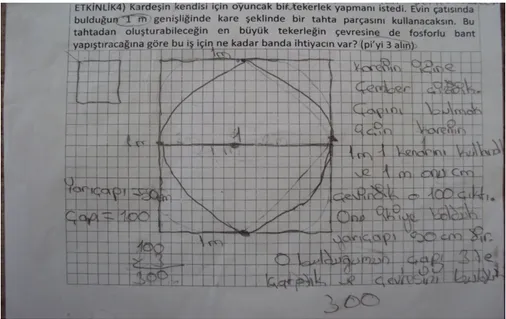 Şekil 5. 4.probleme ilişkin bir grubun vermiş olduğu cevap