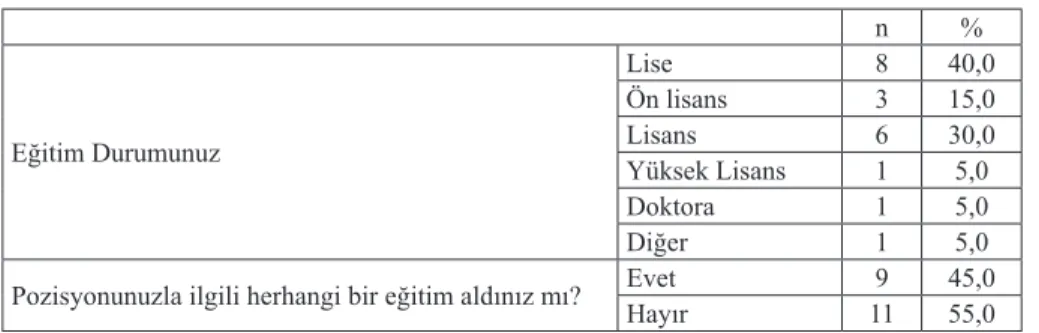 Tablo 6: Şirket	Bulguları