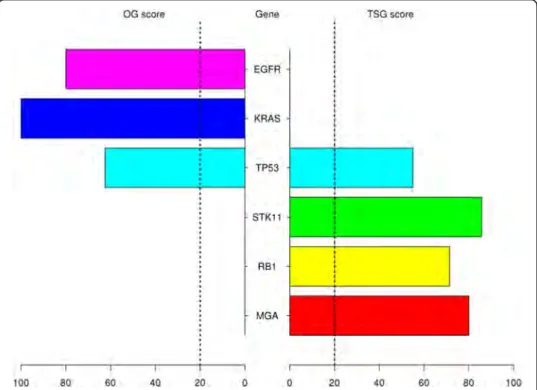 Fig. 2 Pyramid plot of the significantly mutated genes in tumor samples of 55 patients with LUAD