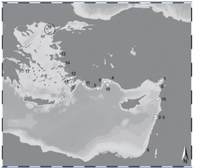 Table 1.  Records of C. nudivittis in the Mediterranean 