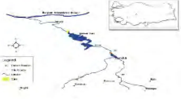 Fig. 1. Map of the study area (Upper Akcay River).