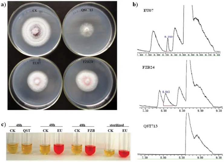 Figure 4. Antifungal activities of volatiles from B. subtilis against FORL in sealed plates
