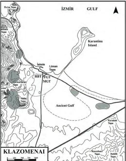 Fig. 1  Sectors of Klazomenai Excavations.
