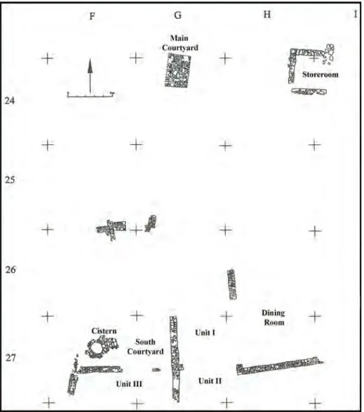 Fig. 10 Architectural layout of the building.F  G  H Main + Courl)1ard + t fi +  o ·~ torer oom ,