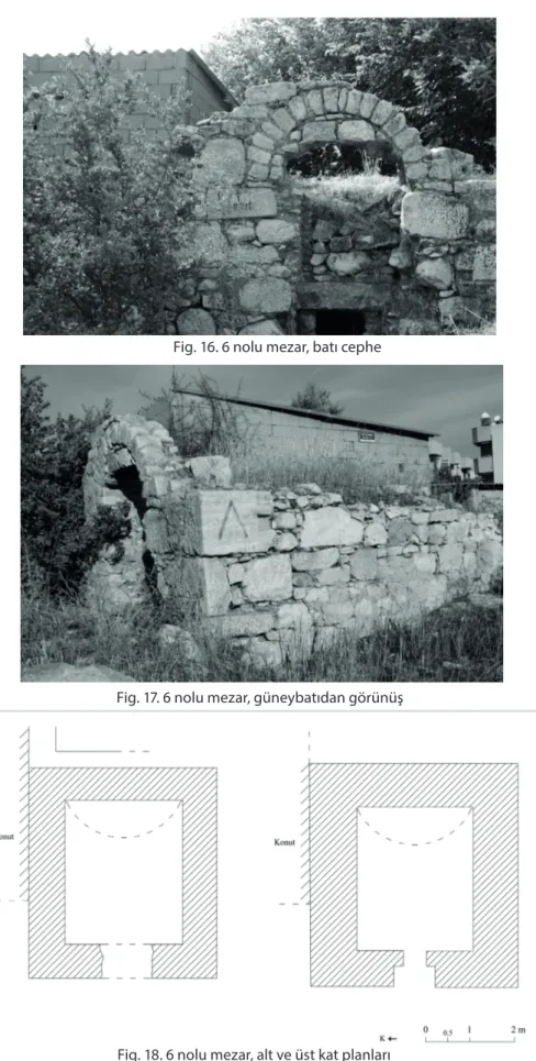 Fig. 16. 6 nolu mezar, batı cephe