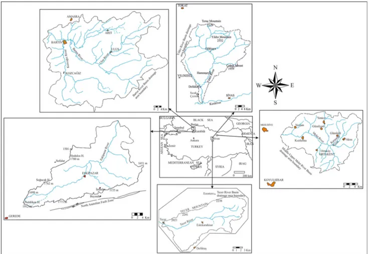 Fig. 1 Location of the study areas and its vicinity