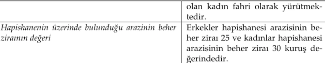 Tablo V: Köyceğiz Hapishanesi 14