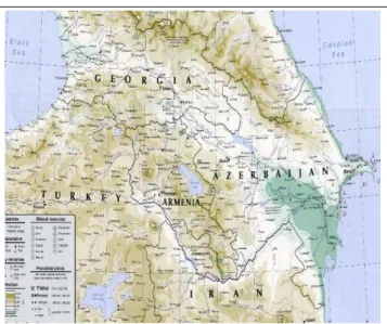 Figure 1. Map of South Caucasus 