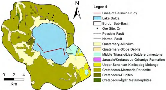 Fig. 2 Geological map of the region [modified from MTA