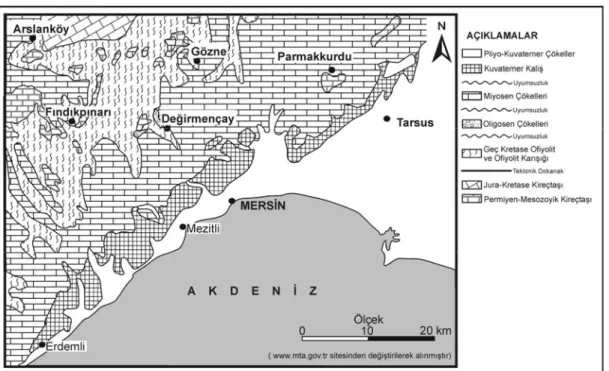 Figure 1. Location map of the study area in the Mersin City settlement area. 
