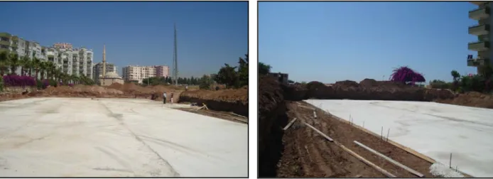 Figure 9. Some of the structural damages in the buildings in the study region   (buildings on the left are deflected from the plumb line)