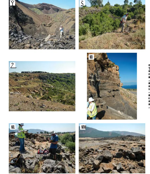 Figure 5. Photographs of selected sample locations.  (A) Sample locality R12OS-1, near the summit of  Delihalil volcano, a Quaternary volcano erupting  basanite lavas