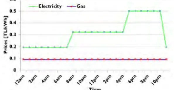 Figure 2. Electricity and gas prices. 