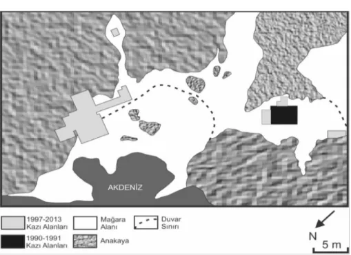 Tablo 1: Üçağızlı Mağarası Paleolitik Tabakalarının Tarihlendirilmesi (Kuhn vd. 2009).