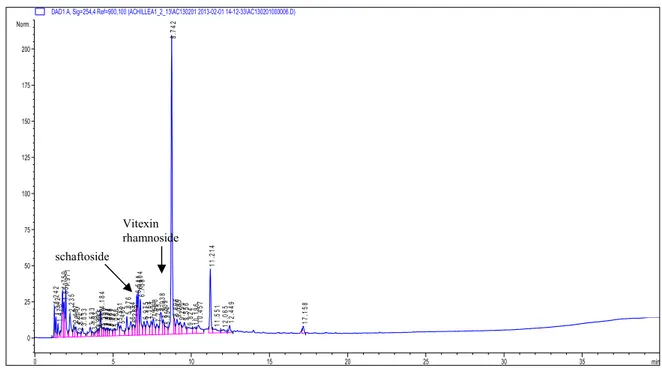 Figure 2. HPLC Chromatogram of A. schischkinii water extract 