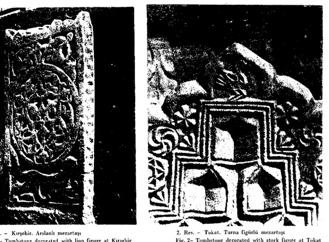 Fig. 1- Tomb,tone deeorated with lion figure at Kırşehir