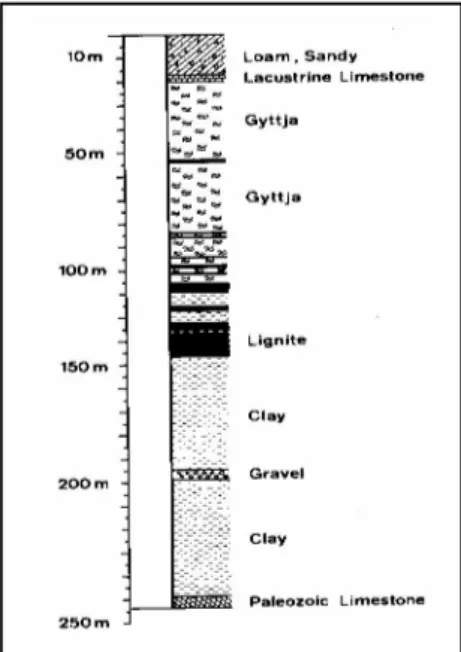 Figure 2. Lithological profile of the Collolar coal -field 