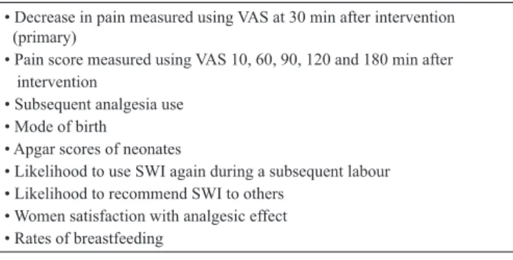 TABLE 2. Study outcomes