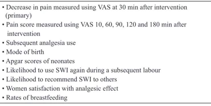 TABLE 2. Study outcomes