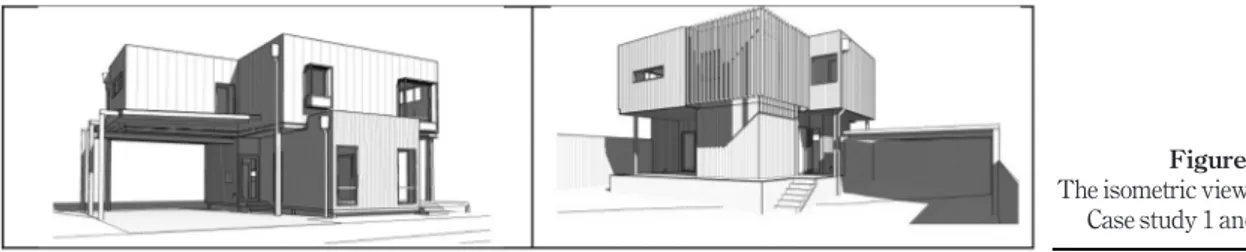 Figure 2 presents an isometric view of Case study 1 and 2, respectively.