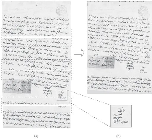 Figure 6. A sample historical document, namely a kushan, to illustrate the video mosaicing algorithm at rowwise