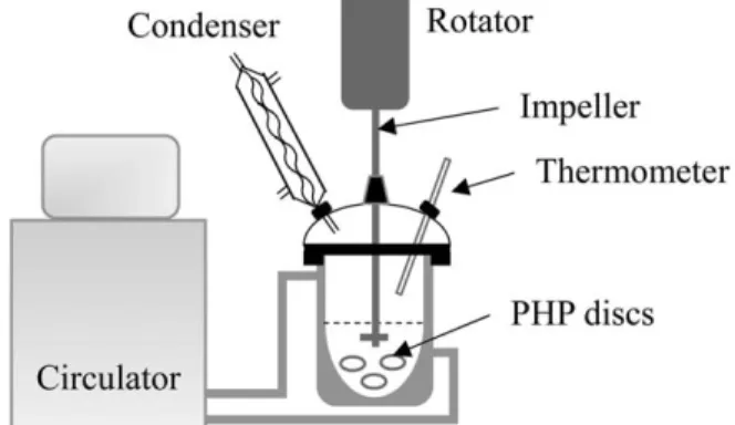 Figure 1. Schematic diagram of the apparatus used for chloromethylation and amination of PolyHIPE Polymer discs.