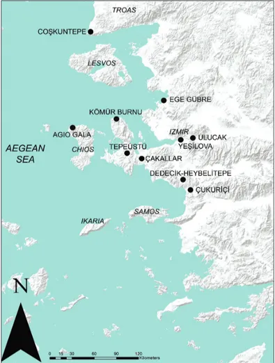 Fig. 6. Sites mentioned in the text (map by Ç. Çilingiro glu).