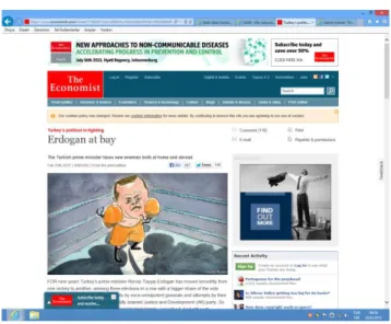 Şekil 8 : The Economist Dergisinde Erdoğan Karikatürü (The Economist, 25.02.2012) 