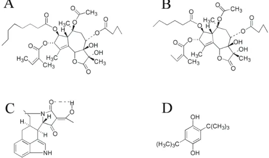 Figure 1. Structures of Ca 2+ -ATPase inhibitors 