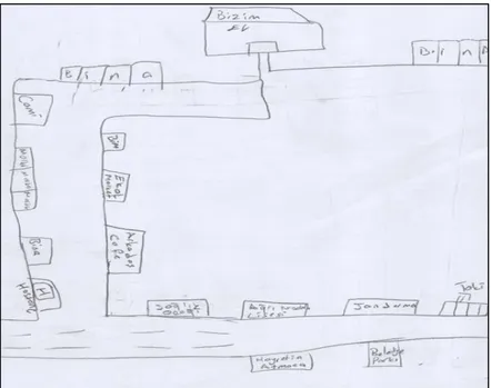 Şekil 4.3. Ö1’in Evi İle Okulu Arasındaki Rotaya İlişkin Çizimi  Ö2: 