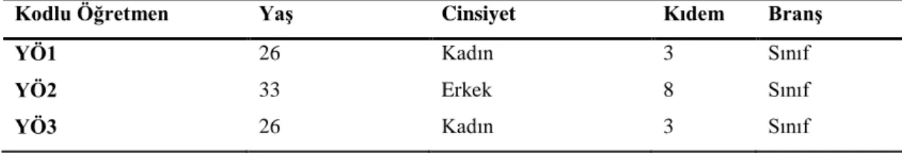 Tablo 9. Araştırmanın Örnekleminde Yer Alan Evde Eğitim Hizmeti Öğretmenlerine  İlişkin Veriler 