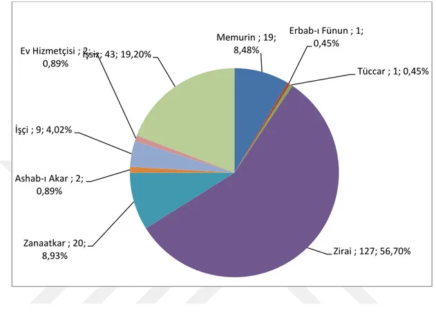 Grafik  2.  10:  Devlete  Karşı  İşlenen  Cinayet  Suçlarının  Faillerinin  Meslek  Gruplarına  Dağılımı 389