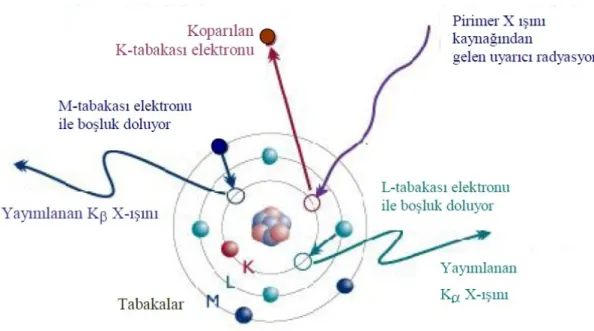 Şekil 2.3. Karakteristik X-ışını oluşumu. 