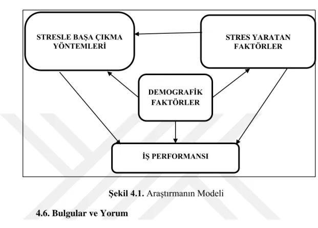 Şekil 4.1. Araştırmanın Modeli  4.6. Bulgular ve Yorum 