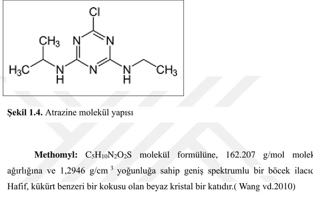 Şekil 1.4. Atrazine molekül yapısı 