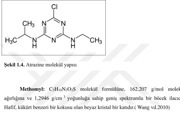 Şekil 1.4. Atrazine molekül yapısı 