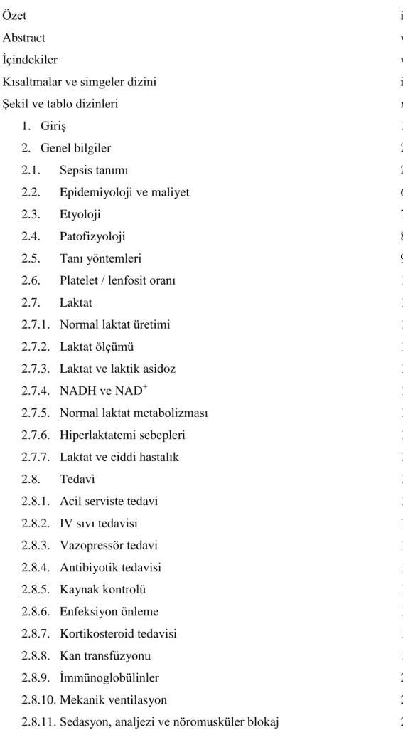 Şekil ve tablo dizinleri   xi  