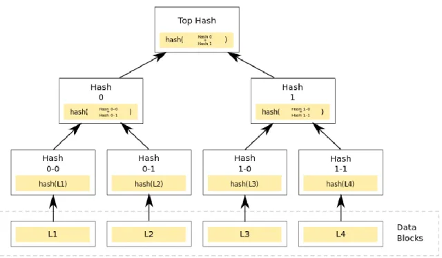Figure 3.1: Logic of the Markle tree 