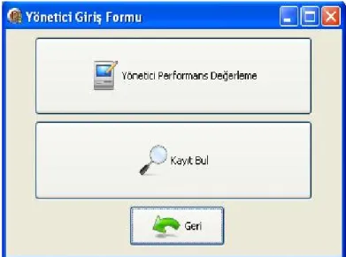 Şekil 4. Yönetici girişi 