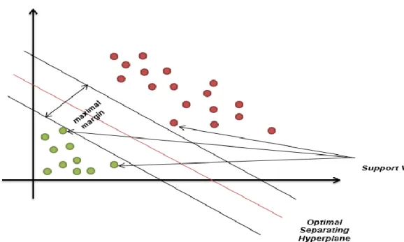 Fig 1.5 Graphical representation of Support Vector Machines 