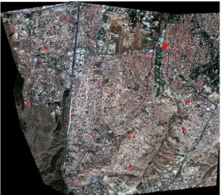 Şekil 5. İlçenin uydu görüntüsü   (The satellite image of the 