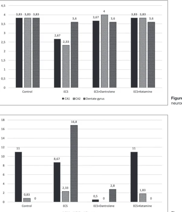 Figure 12: Distribution of healthy  neurons in study groups.
