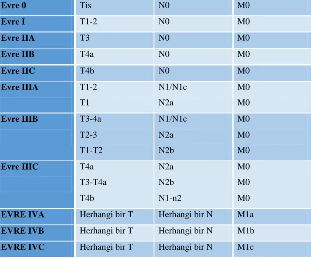 Tablo 2. Prognostik Evreleme: 