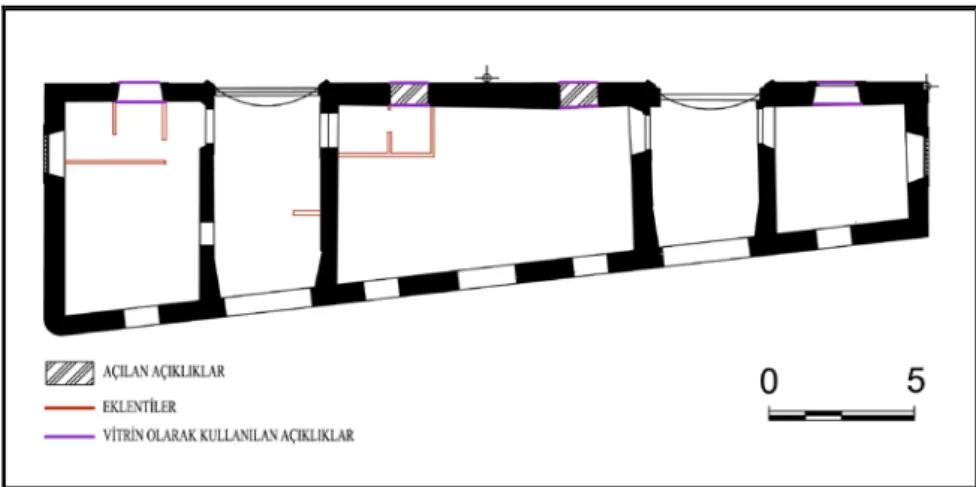 Şekil 20. II. Dönemden III. Döneme Geçişte Fransız Gümrük Binası Plan Şeması 