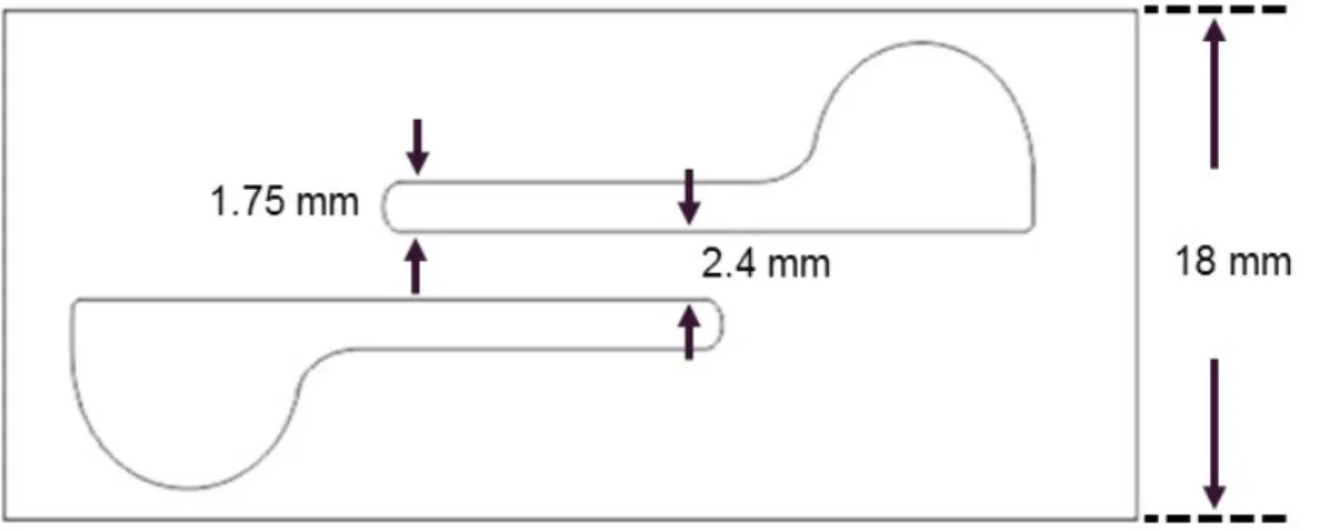 Figure 5.2 The CAD design of mask for screen printing of electrodes. 